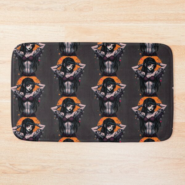 Item preview, Tattooed Goth Girl beautiful pinup poster art designed and sold by Vintage Designs +.