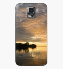 Funda/vinilo para Samsung Galaxy Iluminado desde abajo - Cloudbank con textura cremosa al amanecer