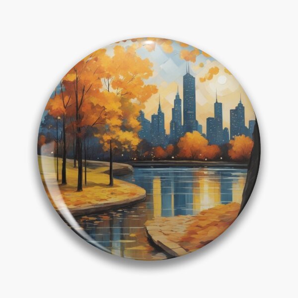 Artikelvorschau, Herbstliche Stadtlandschaftsreflexionen – Herbstliche Skyline-Gelassenheit entworfen und verkauft von shogan712.