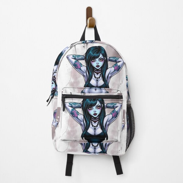 Item preview, Tattooed Goth Girl beautiful pinup poster art designed and sold by Vintage Designs +.