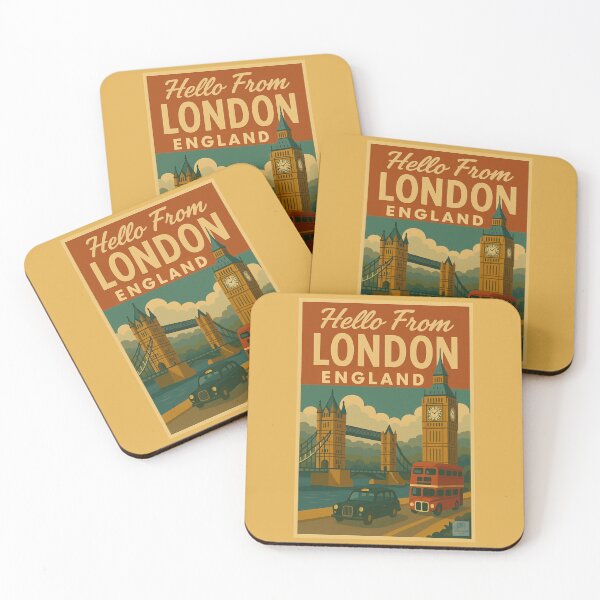 Item preview, Retro London Postcard designed and sold by SeeSquaredDesign.