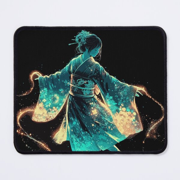 Item preview, Golden Teal Kimono Dance designed and sold by zzz888.