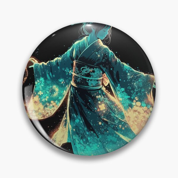 Item preview, Golden Teal Kimono Dance designed and sold by zzz888.