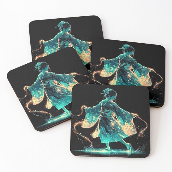 Item preview, Golden Teal Kimono Dance designed and sold by zzz888.
