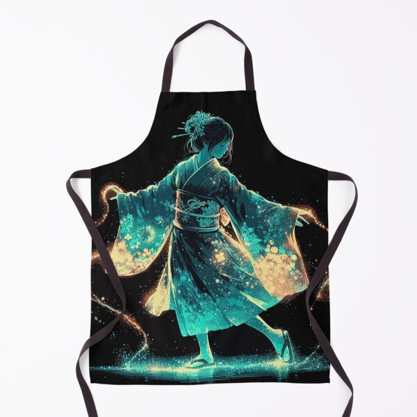 Item preview, Golden Teal Kimono Dance designed and sold by zzz888.