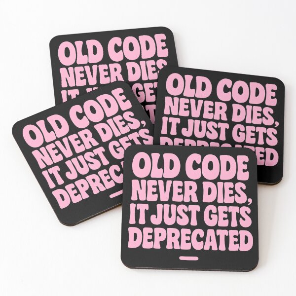 Item preview, Old Code Never Dies – Motivational Developer Quote Typography designed and sold by quibrak.