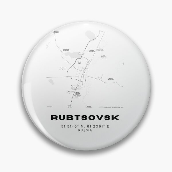 Item preview, Rubtsovsk City Map – Monochrome Urban Art Print designed and sold by RM-Journey.