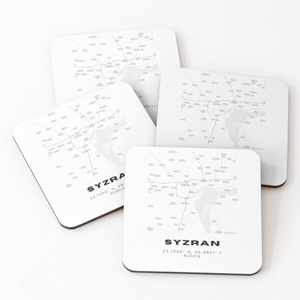Item preview, Syzran Map Print – Minimalist Russia River City Poster designed and sold by RM-Journey.