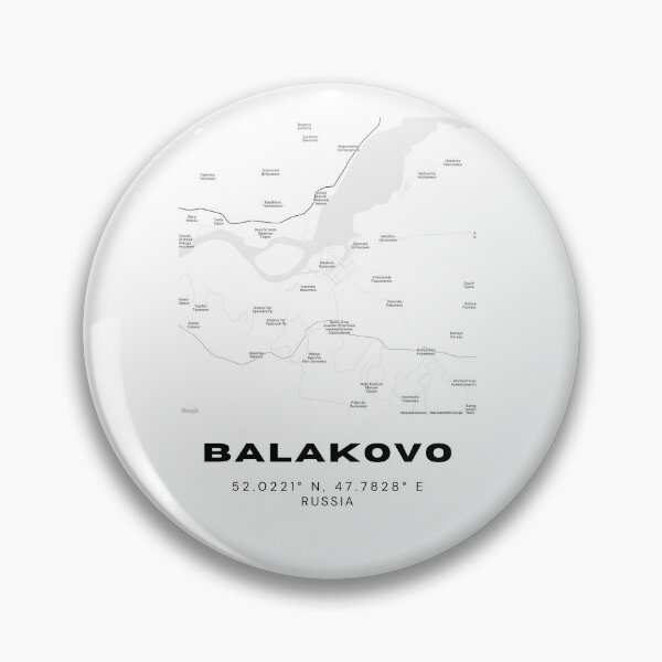 Item preview, Balakovo City Map – Minimalist Black and White Russia Poster designed and sold by RM-Journey.