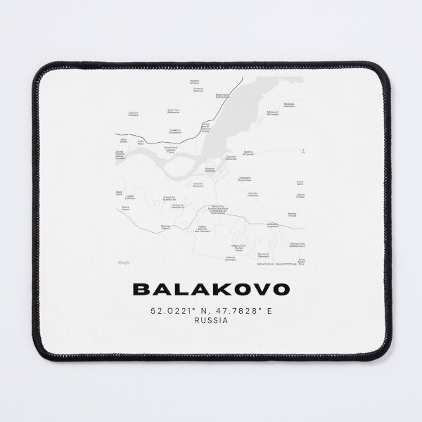 Item preview, Balakovo City Map – Minimalist Black and White Russia Poster designed and sold by RM-Journey.