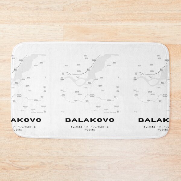 Item preview, Balakovo City Map – Minimalist Black and White Russia Poster designed and sold by RM-Journey.