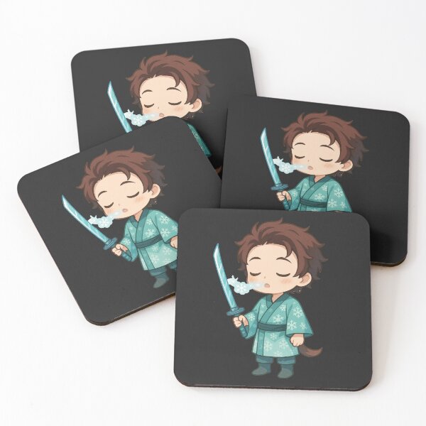 Item preview, Chibi Ice Warrior Boy – Anime-Inspired Snow Sword & Winter Kimono Design designed and sold by ColorSplash123.