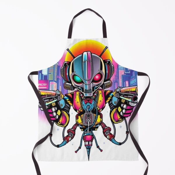 Item preview, Retro 80's style robot warrior cool style designed and sold by Vintage Designs +.