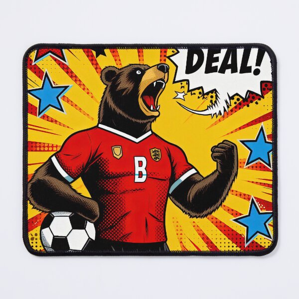 Item preview, football soccer bear judge with a football ,Sports,funny sports ,soccer art,animal playing soccer designed and sold by Expressions-Sel.