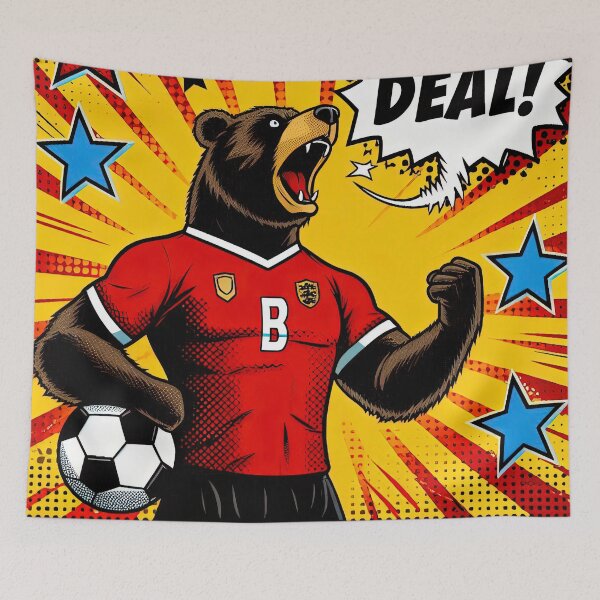 Item preview, football soccer bear judge with a football ,Sports,funny sports ,soccer art,animal playing soccer designed and sold by Expressions-Sel.