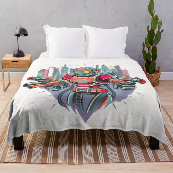 Item preview, Retro 80's style robot warrior cool style designed and sold by Vintage Designs +.