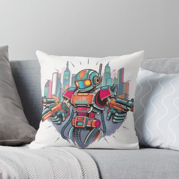 Item preview, Retro 80's style robot warrior cool style designed and sold by Vintage Designs +.