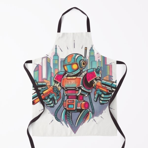 Item preview, Retro 80's style robot warrior cool style designed and sold by Vintage Designs +.