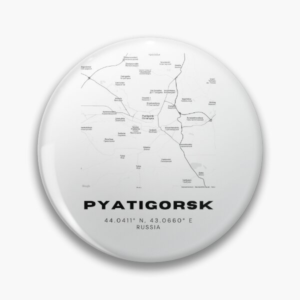 Item preview, Pyatigorsk Russia Map – Elegant Monochrome Travel Art designed and sold by RM-Journey.