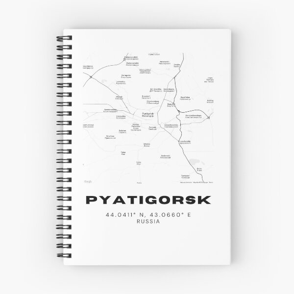 Item preview, Pyatigorsk Russia Map – Elegant Monochrome Travel Art designed and sold by RM-Journey.