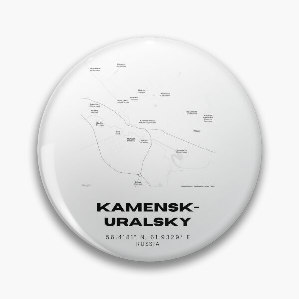 Item preview, Kamensk-Uralsky City Map – Sleek Modern Russia Print designed and sold by RM-Journey.