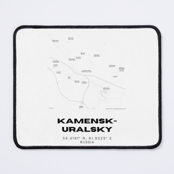 Item preview, Kamensk-Uralsky City Map – Sleek Modern Russia Print designed and sold by RM-Journey.