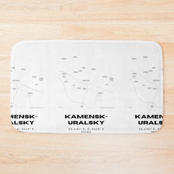 Item preview, Kamensk-Uralsky City Map – Sleek Modern Russia Print designed and sold by RM-Journey.