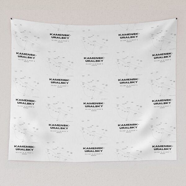 Item preview, Kamensk-Uralsky City Map – Sleek Modern Russia Print designed and sold by RM-Journey.