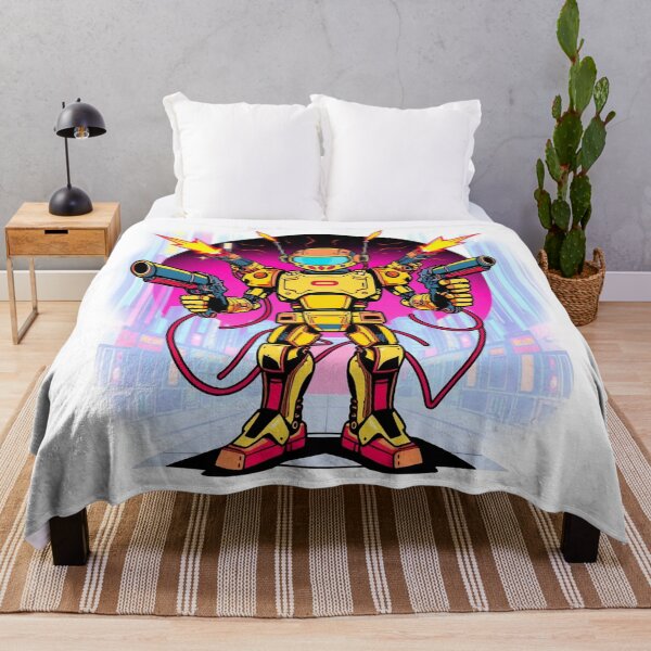 Item preview, Retro 80's style robot warrior cool style designed and sold by Vintage Designs +.