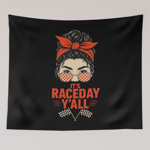 Item preview, Retro Race Day Vibes for Women with Sunglasses & Bandana designed and sold by BunBuntheDog-.