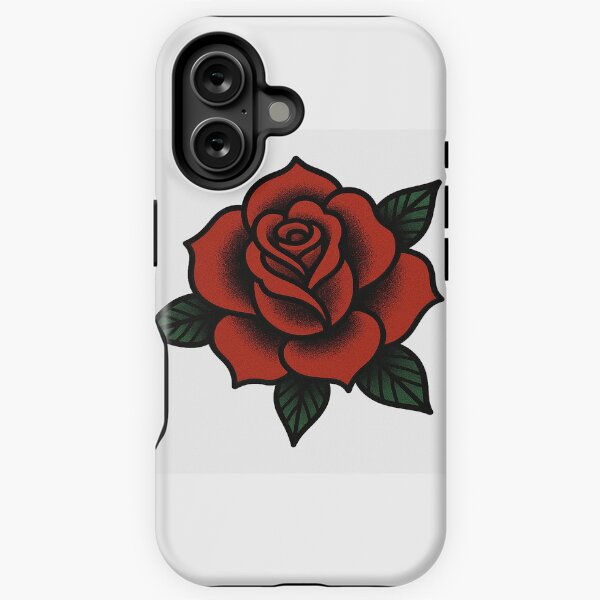 Item preview, Rose rouge traditionnelle de la vieille école designed and sold by Tattoo Illustrations.