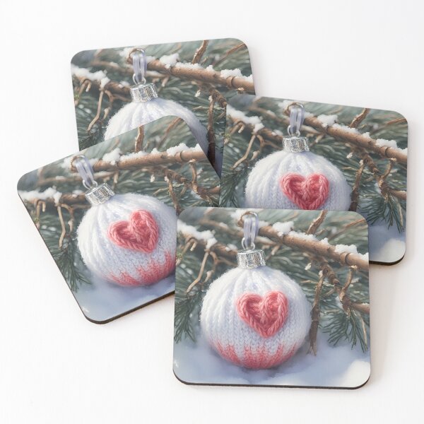 Item preview, Embroidered Bauble in Snow designed and sold by CalmnessbyChoice.