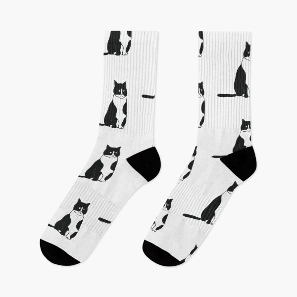 Item preview, black and white cat designed and sold by sonaadalian.