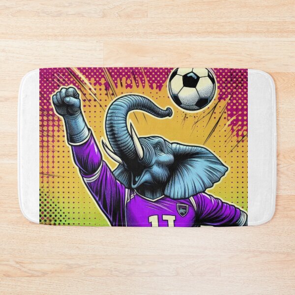 Item preview,  football soccer elephant with a football ,Sports,funny sports ,soccer art,animal playing soccer designed and sold by Expressions-Sel.