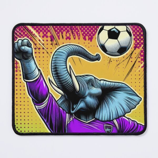 Item preview, football soccer elephant with a football ,Sports,funny sports ,soccer art,animal playing soccer designed and sold by Expressions-Sel.