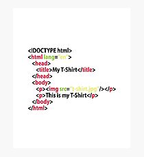 HTML Photographic Print
