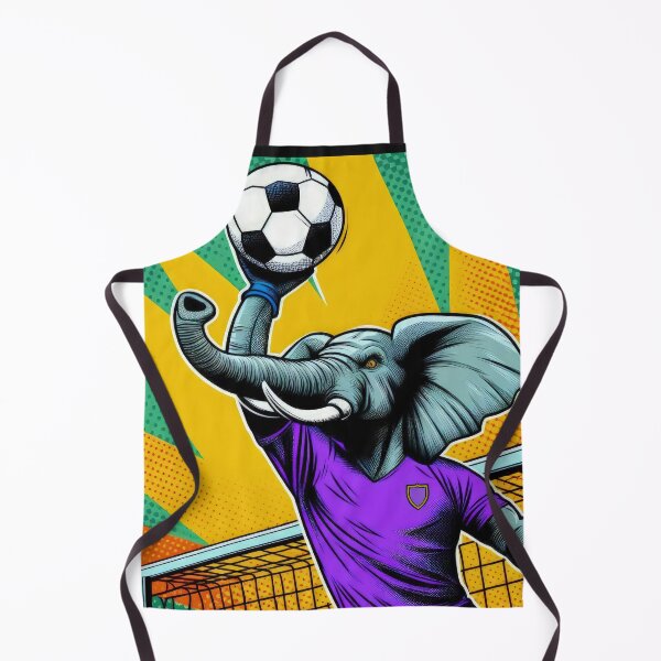 Item preview, football soccer elephant goalkeeper with a football ,Sports,funny sports ,soccer art,animal playing soccer designed and sold by Expressions-Sel.