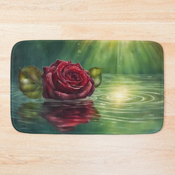 Item preview, Deep Red Rose in Green Water designed and sold by CalmnessbyChoice.