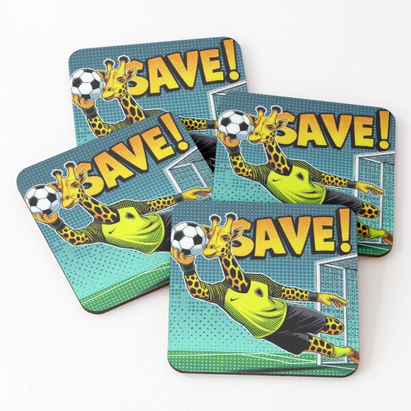 Item preview, football soccer giraffe goalkeeper with a football ,Sports,funny sports ,soccer art,animal playing soccer designed and sold by Expressions-Sel.