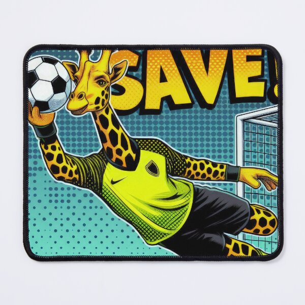 Item preview, football soccer giraffe goalkeeper with a football ,Sports,funny sports ,soccer art,animal playing soccer designed and sold by Expressions-Sel.