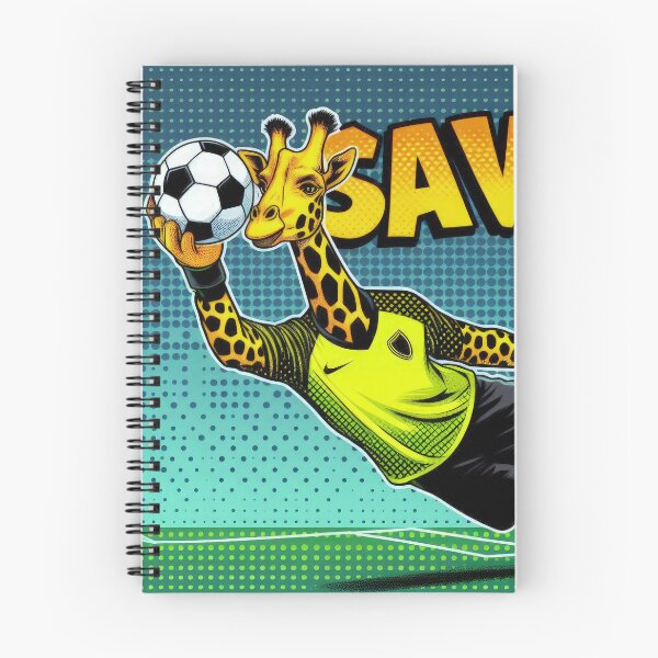 Item preview, football soccer giraffe goalkeeper with a football ,Sports,funny sports ,soccer art,animal playing soccer designed and sold by Expressions-Sel.