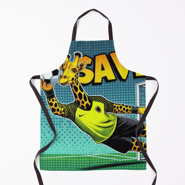 Item preview, football soccer giraffe goalkeeper with a football ,Sports,funny sports ,soccer art,animal playing soccer designed and sold by Expressions-Sel.