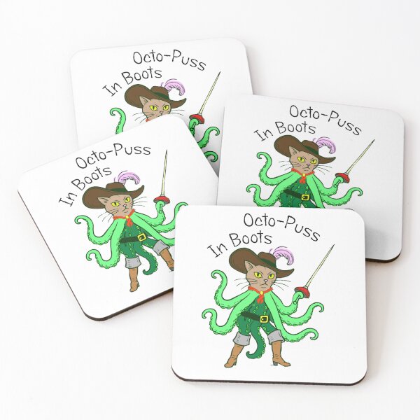 Item preview, Octopus and a cat  Octo puss in Boots designed and sold by ElGordeaux.