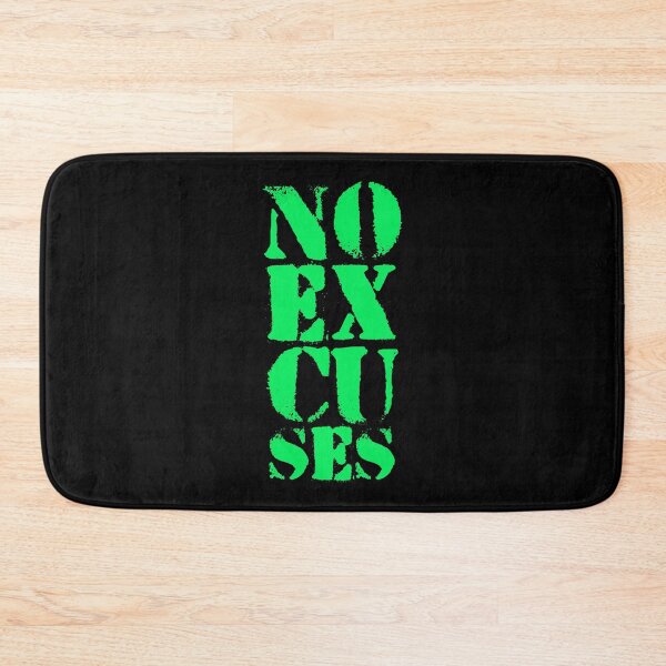 Item preview, Motivational Gym Quote | NO Excuses designed and sold by typoinspired.