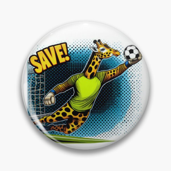 Item preview, football soccer giraffe goalkeeper with a football ,Sports,funny sports ,soccer art,animal playing soccer designed and sold by Expressions-Sel.