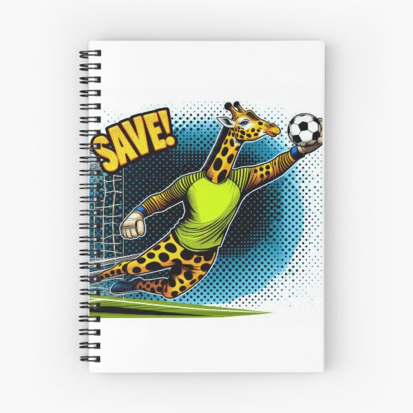 Item preview, football soccer giraffe goalkeeper with a football ,Sports,funny sports ,soccer art,animal playing soccer designed and sold by Expressions-Sel.