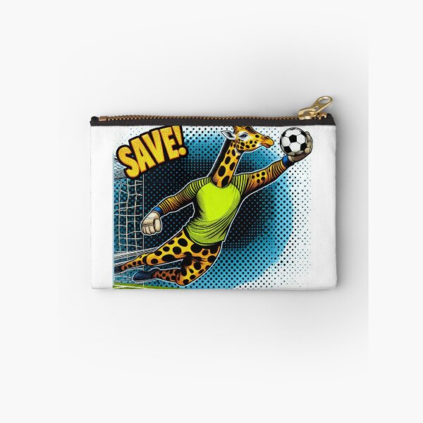 Item preview, football soccer giraffe goalkeeper with a football ,Sports,funny sports ,soccer art,animal playing soccer designed and sold by Expressions-Sel.