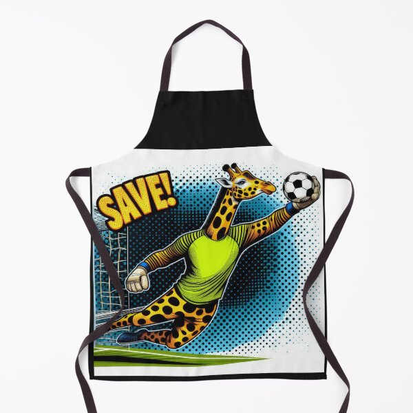 Item preview, football soccer giraffe goalkeeper with a football ,Sports,funny sports ,soccer art,animal playing soccer designed and sold by Expressions-Sel.