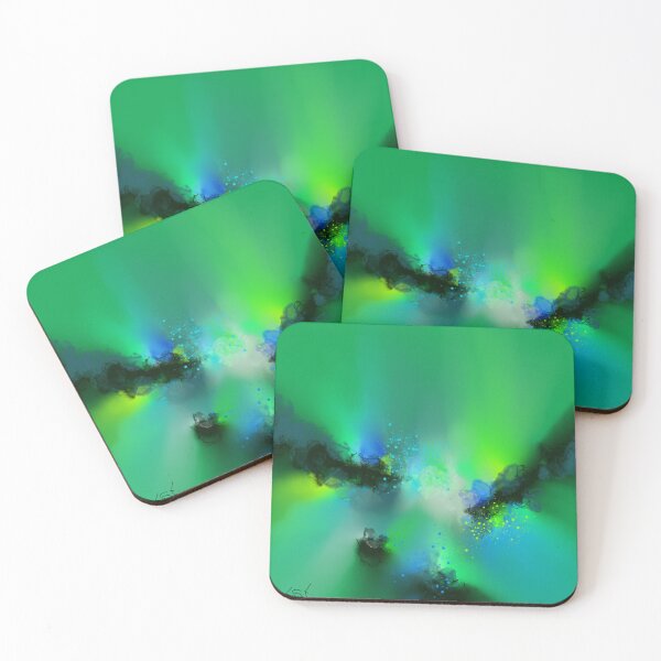 Item preview, Emerald Dreamscape - Green Blue Abstract designed and sold by Joey Santiago.