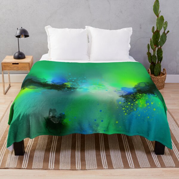 Item preview, Emerald Dreamscape - Green Blue Abstract designed and sold by Joey Santiago.